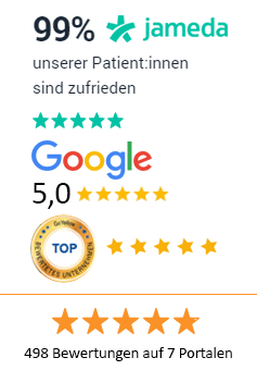 Top-Bewertungen auf Jameda und Google und 7 Portalen