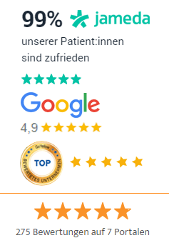 Top-Bewertungen auf Jameda und Google und 7 Portalen